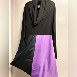 NWOT Igor Dobranic Stunning Asymmetrical Black/Purple Dress Oversized XL-XXL